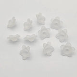 1000pcs Clear Flower Frosted Beads for Jewelry DIY, Findings & Components