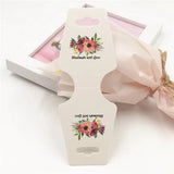 100Pcs 12x4.5cm Necklace Cards With Love Flowers