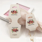 100Pcs 12x4.5cm Necklace Cards With Love Flowers