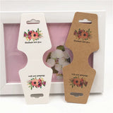 100Pcs 12x4.5cm Necklace Cards With Love Flowers