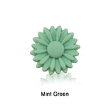 100Pcs Marble Turquoise Silicone Beads Daisy 22mm Focal Yellow Sunflower