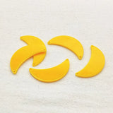 100pcs Moon Shape Charm for DIY Jewelry, Acrylic Necklace/Earring Parts