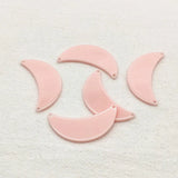 100pcs Moon Shape Charm for DIY Jewelry, Acrylic Necklace/Earring Parts