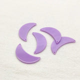 100pcs Moon Shape Charm for DIY Jewelry, Acrylic Necklace/Earring Parts
