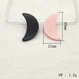 100pcs Moon Shape Charm for DIY Jewelry, Acrylic Necklace/Earring Parts