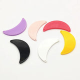 100pcs Moon Shape Charm for DIY Jewelry, Acrylic Necklace/Earring Parts