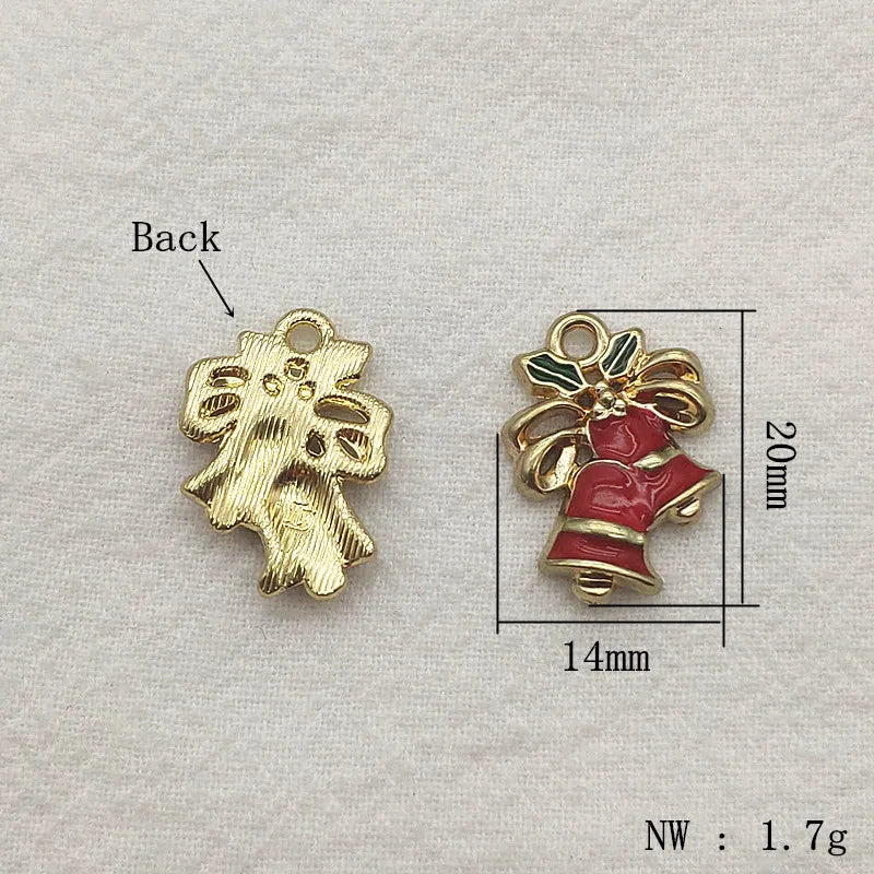 Christmas Pendants Bell/Garland/Box Charm for Jewelry DIY