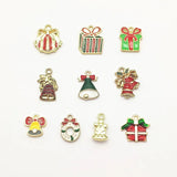 Christmas Pendants Bell/Garland/Box Charm for Jewelry DIY