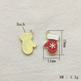 100pcs Christmas Pendants Sock Glove Hat Charm DIY Jewelry Findings