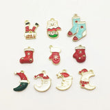 100pcs Christmas Pendants Sock Glove Hat Charm DIY Jewelry Findings