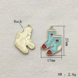 100pcs Christmas Pendants Sock Glove Hat Charm DIY Jewelry Findings
