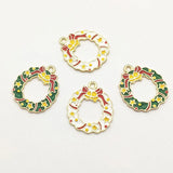 100pcs Christmas Wreath Pendant/Charm for DIY Jewelry