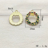 100pcs Christmas Wreath Pendant/Charm for DIY Jewelry