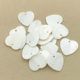 100pcs Real Nature Shell Carving Heart Charm DIY Jewelry Parts