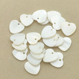 100pcs Real Nature Shell Carving Heart Charm DIY Jewelry Parts