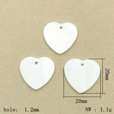 100pcs Real Nature Shell Carving Heart Charm DIY Jewelry Parts