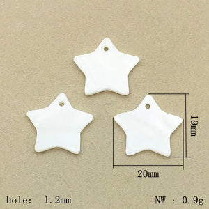 100pcs Star Shape Shell Carving Charm DIY Jewelry Parts