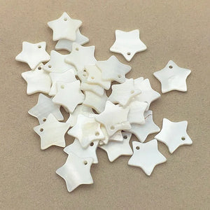 100pcs Star Shape Shell Carving Charm DIY Jewelry Parts