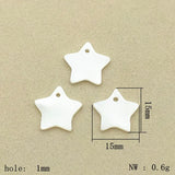 100pcs Star Shape Shell Carving Charm DIY Jewelry Parts