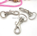 100pcs Rhodium Silver Lobster Swivel Clasps w/Curved Circle for Key Rings