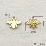100pcs Zinc Alloy Enamel Pendants Bee Charm DIY Jewelry Findings