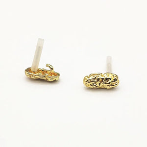 100pcs Zinc Alloy Oval Ear Studs DIY Jewelry Findings