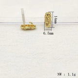 100pcs Zinc Alloy Oval Ear Studs DIY Jewelry Findings