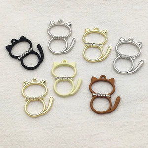100pcs Zinc Alloy Pendant Rhinestone Charm Jewelry Findings