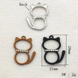 100pcs Zinc Alloy Pendant Rhinestone Charm Jewelry Findings
