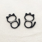 100pcs Zinc Alloy Pendant Rhinestone Charm Jewelry Findings