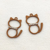 100pcs Zinc Alloy Pendant Rhinestone Charm Jewelry Findings
