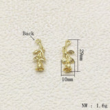 100pcs Zinc alloy Flower Charm Earring Parts DIY Jewelry Findings
