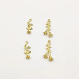 100pcs Zinc alloy Flower Charm Earring Parts DIY Jewelry Findings