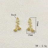 100pcs Zinc alloy Flower Charm Earring Parts DIY Jewelry Findings