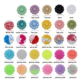 10Pcs 22MM Daisy Silicone Beads Rainbow Glow Baby Toy