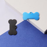 10Pcs Stainless Steel Pet ID Card Pendant DIY Dog Bone Laser Logo Accessory