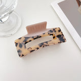 Resin Two-color Hollow Hairpin Shark Clip for Women Hair Ornament