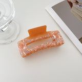 Resin Two-color Hollow Hairpin Shark Clip for Women Hair Ornament