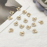 10mm Copper/CZ Heart Charm 100pcs DIY Jewelry Findings