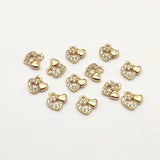 10mm Copper/CZ Heart Charm 100pcs DIY Jewelry Findings