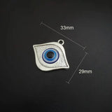 10pcs 33x29mm Evil Eye Charm Pendant for Jewelry Making