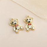 Animal Bear Charms Alloy Pendants for DIY Jewelry Making