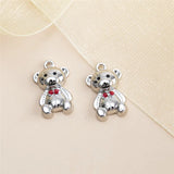 Animal Bear Charms Alloy Pendants for DIY Jewelry Making