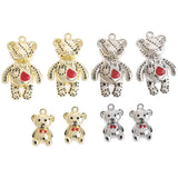 Animal Bear Charms Alloy Pendants for DIY Jewelry Making