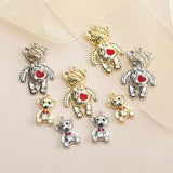 Animal Bear Charms Alloy Pendants for DIY Jewelry Making