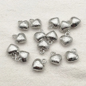 Brass Pendants Heart Charm Necklace/Earring DIY Parts