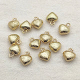 Brass Pendants Heart Charm Necklace/Earring DIY Parts