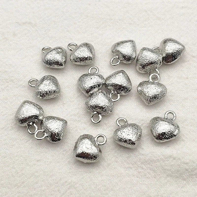 Brass Pendants Heart Charm Necklace/Earring DIY Parts