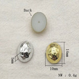 UV Flat Oval Beads 10x14mm 300pcs for DIY Jewelry Making