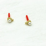 100pcs Rhinestone/Imitation pearls Ear Stud for Earring DIY Parts